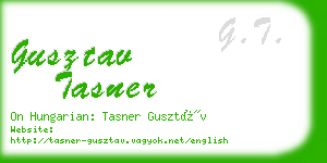 gusztav tasner business card